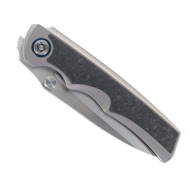 SixLeaf Folding Knife Titanium/Carbon Fiber Handle 10Cr15Mov Plain