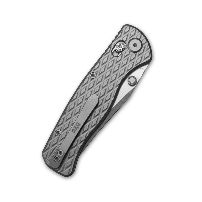 Geo Sharp Shadow Folding Knife Gray Titanium Handle M390 Clip