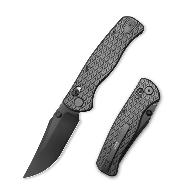 Geo Sharp Shadow Folding Knife Black Titanium Handle M390 Clip