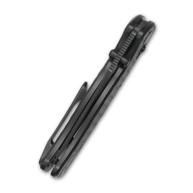 Geo Sharp Shadow Folding Knife Black Titanium Handle M390 Clip