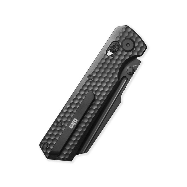 Thornium ブラックメタル black l Geo Noxiz Folding Knife Black Titanium Handle M390 Sheepsfoot