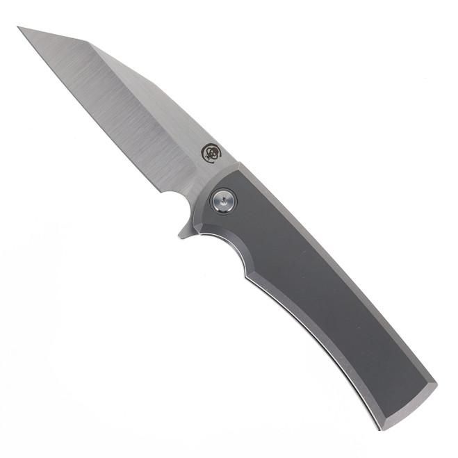 Chaves Knives Sangre Integral Street Folding Knife Stonewashed Titanium Belt Satin M390 Blade Chaves Knives Sangre Integral Street Folding Knife Stonewashed Titanium Belt Satin M390 Blade