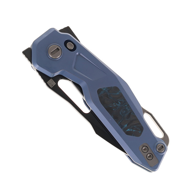 は Ketuo Mini Griffin Folding Knife Blue Titanium Blue Carbon Fiber