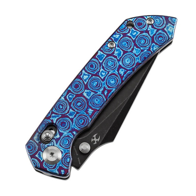 Kansept Fenrir Folding Knife Timascus Handle S35VN Plain Edge