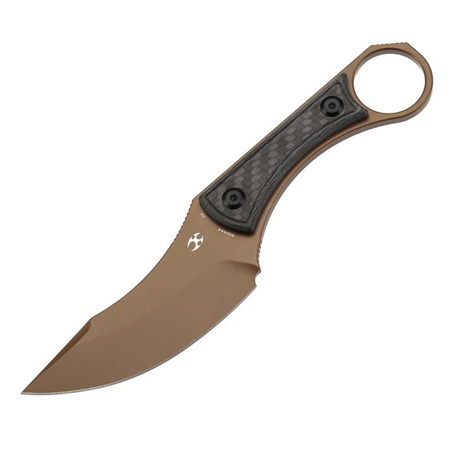 Kansept Niko Fixed Blade Knife Twill Carbon Fiber Handle D2