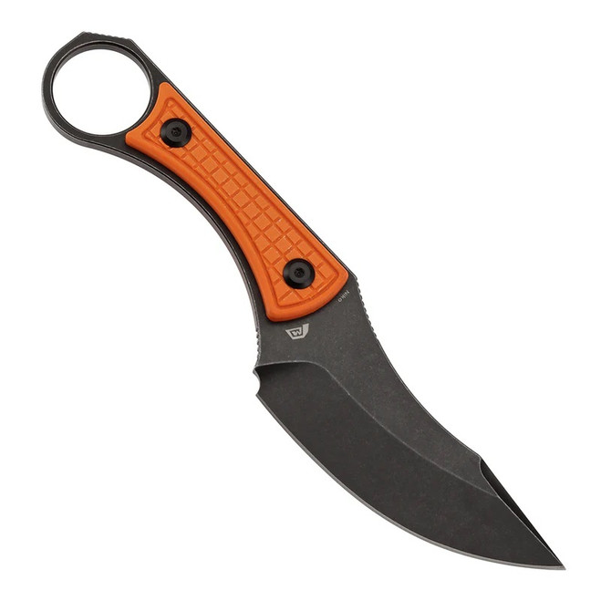 Kansept Niko Fixed Blade Knife Orange G10 Handle D2 Clip Point