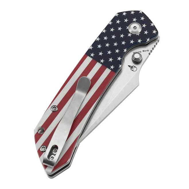 Tenable Fenrir Folding Knife Jade G10/American Flag Handle 14C28N