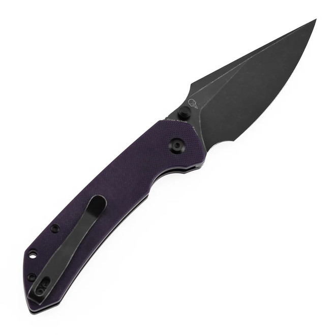Tenable Fenrir Folding Knife Purple G10 Handle 14C28N Harpoon