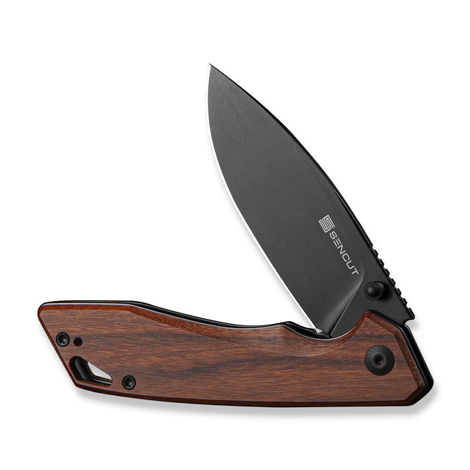 Sencut Stratex Folding Knife Guibourtia Wood Handle 9Cr18MoV Plain