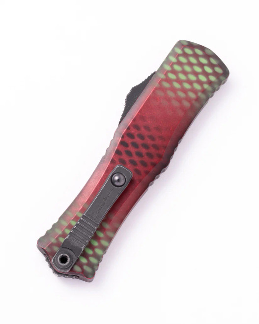 Microtech Mini Hera II OTF Automatic Red-X Aluminum Handle Black