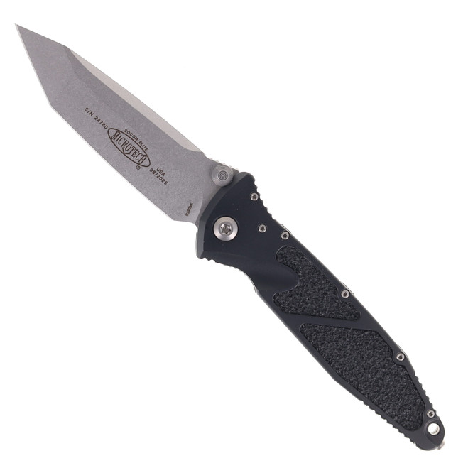 Microtech Socom Elite Folding Knife S/E Standard Black Aluminum Handle M390 Stonewash Handle 161-10