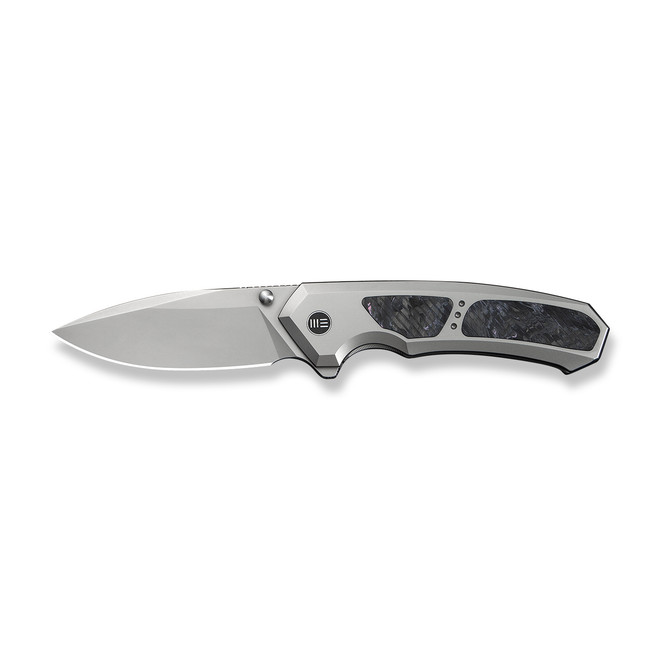 WE Corwyn Folding Knife Gray Ti/Black/Pink CF Handle M390 Plain SW