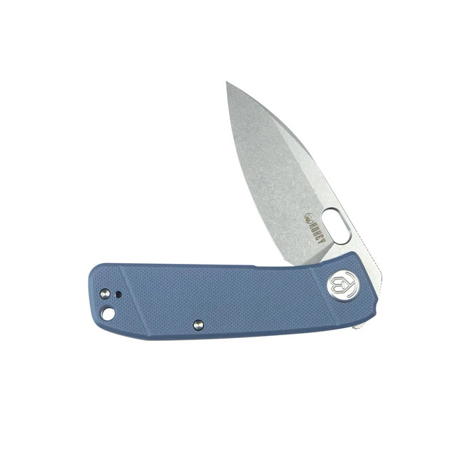 Kubey Hyde Folding Knife Denim Blue G10 Handle 14C28N Drop Point