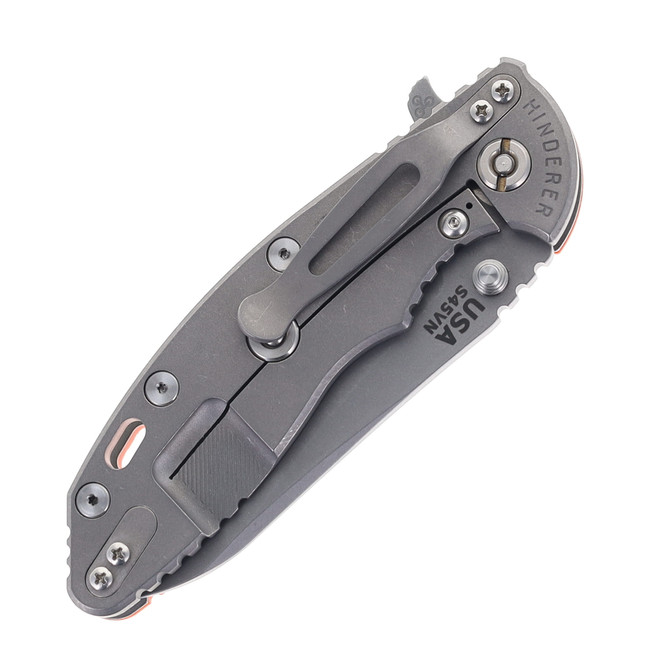 Hinderer XM-18 3.5 Sheepsfoot Folding Knife Orange G10 Handle