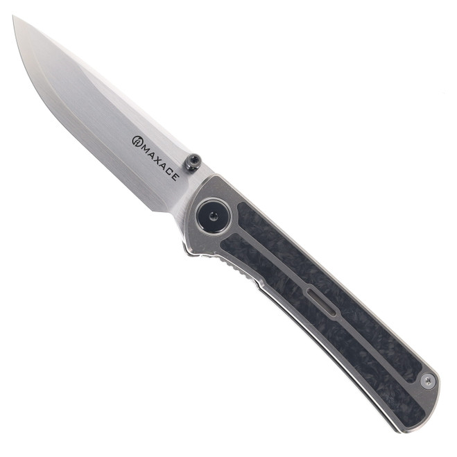 Maxace Knives Peregrine III Folding Knife Titanium & Carbon Fiber Handle ZDP-189 Blade MM45-1-A