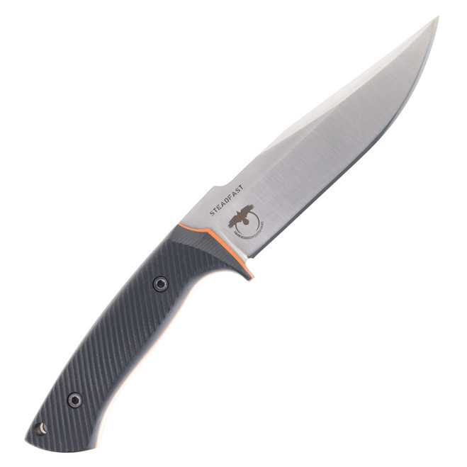 Work Tuff Gear Fixed Blade Knife Black G10 Textured/Orange Liner