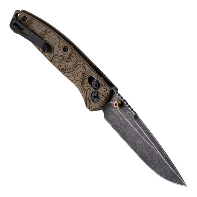 Hogue Mysto Folding Knife Earth Brown Diamond Richlite Handle