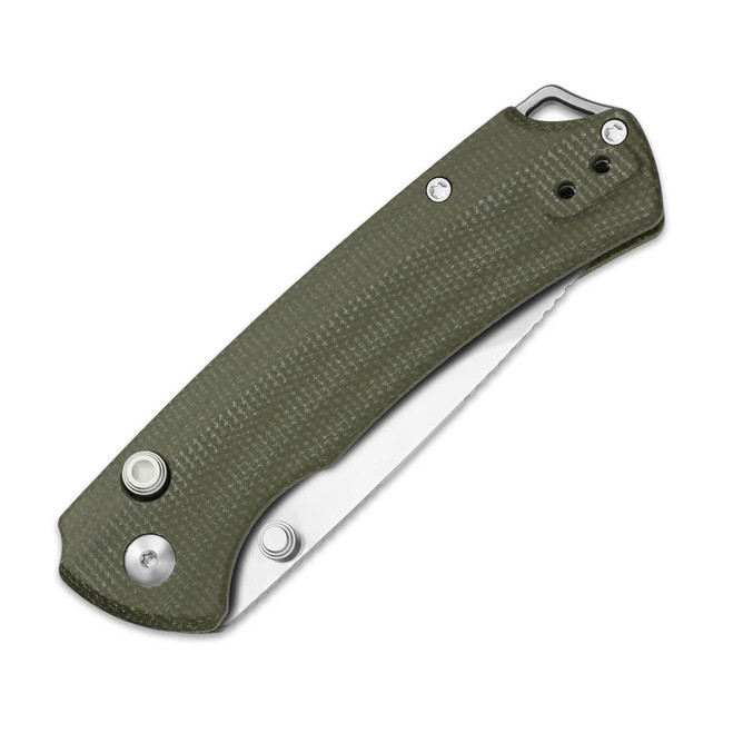 Kizer T1 BD Folding Knife Olive Green Micarta Handle Nitro-V Drop