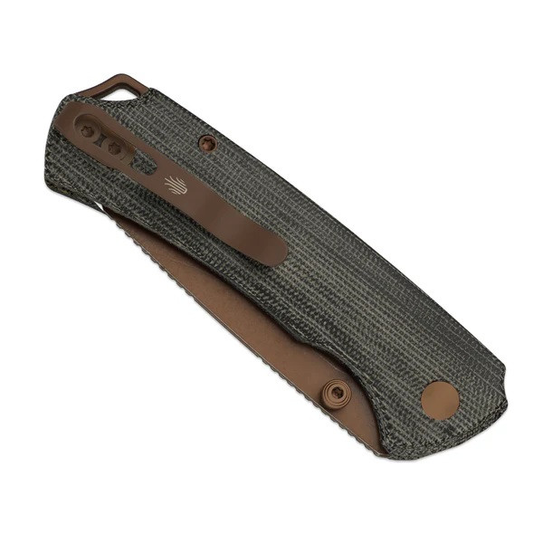 Kizer T1 BD Folding Knife Gray Norplex UltreX Micarta Handle Nitro