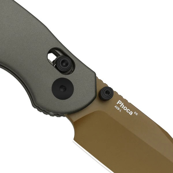 Kizer Phoca CC Folding Knife Gray Aluminum Handle AEB-L Clip Point