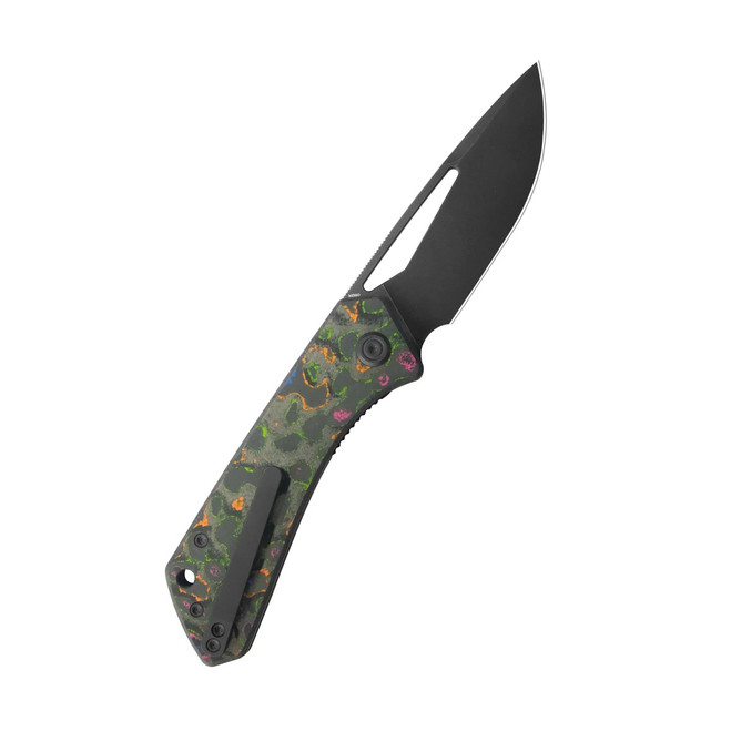 KB Thalia Folding Knife Camo Carbon Handle M390 Drop Point Plain
