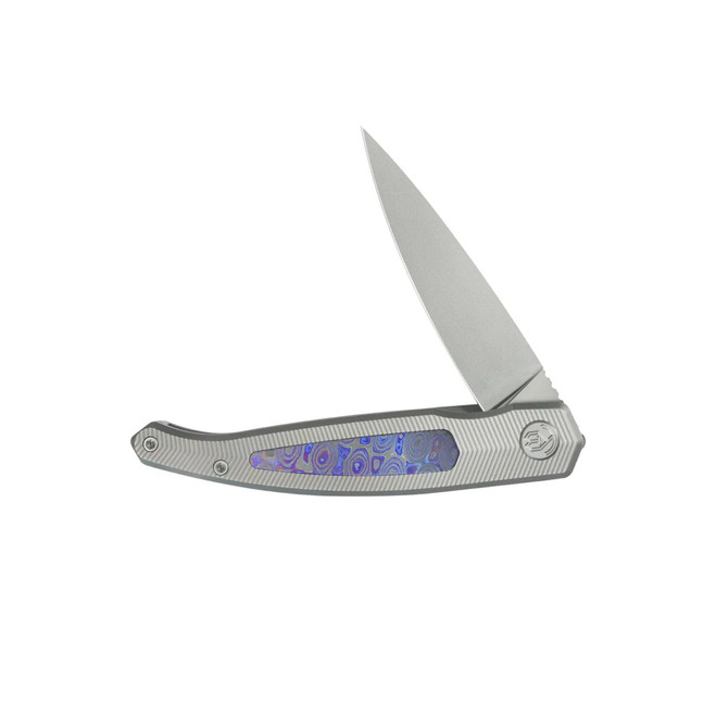 KB KB Mos Folding Knife Sandblast Titanium/Zircuti inlay Handle M390