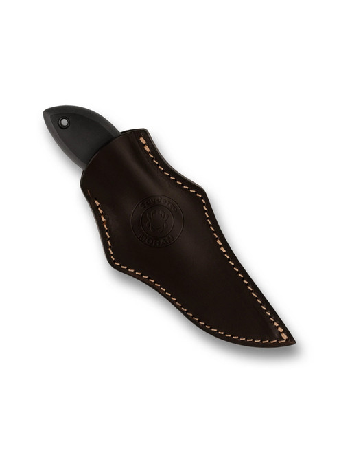 Spyderco Moran Fixed Blade Knife Black FRN/Kraton Handle Damasteel