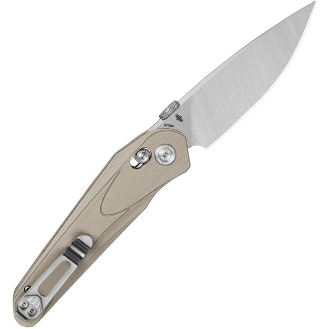 Bestech Mothus Folding Knife Tan G10 Handle 14C28N Drop Point