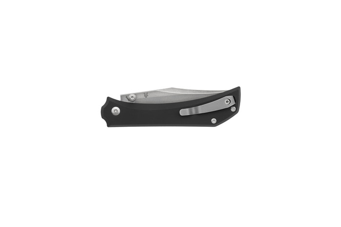 Mercury Knives Amon Button Lock Folding Knife Black Aluminum