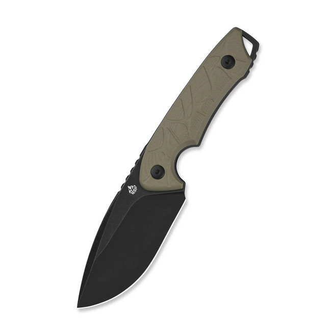 QSP Tiny TOT Fixed Blade Knife Sand G10 Handle 10Cr15MoV Plain Black Blade QS169-C2