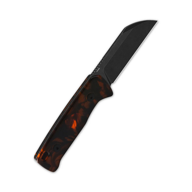 QSP Baby Penguin Fixed Blade Knife Tortoise Resin Handle 14C28N