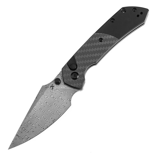 hlck  Kansept Fenrir Folding Knife Twill Carbon Fiber/Black Stonewash