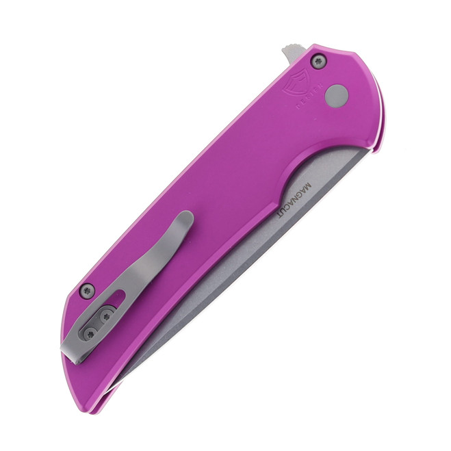 Pro-Tech Knives Mordax Folding Knife Purple Handle Stonewashed