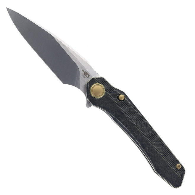 Bestech Wet Nellie Folding Knife Black SW Ti Handle Magnacut Plain Edge BT2505C