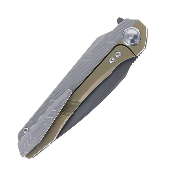Knife Top Nellie Folding | Bronze Titanium Blade