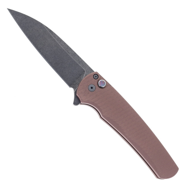 Pro-Tech Malibu Flipper Folding Knife FDE Dragon Scale Aluminum Handle Acid Washed Magnacut