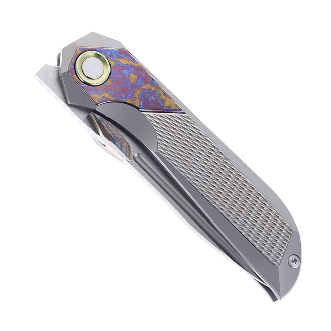 SixLeaf SL-84 Folding Knife Titanium Handle w/ Timascus Inlay M390