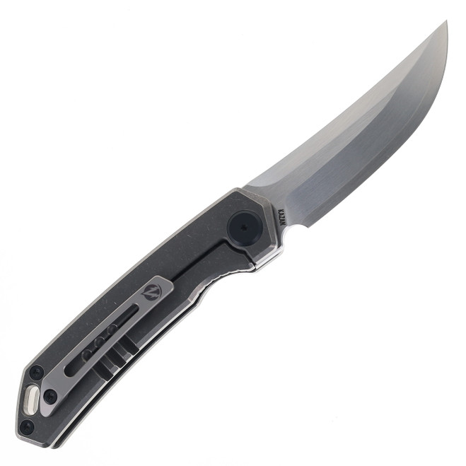 Meteor Knives Kazan Folding Knife Titanium w Camo Carbon Fiber ZDP