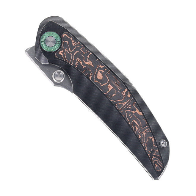 TwoSun Folding Knife Titanium/Carbon Fiber Handle YJ01-V1 Plain