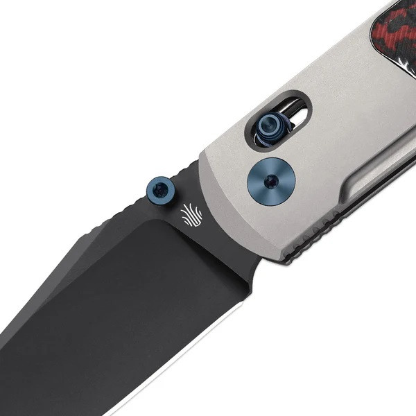 Kizer Tycho Folding Knife Titanium/FatCarbon Handle M390 Clip