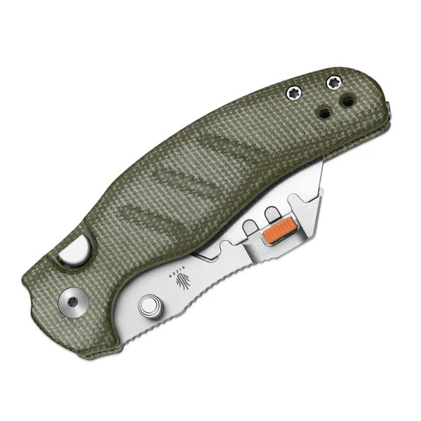 Kizer C01C Uti 2 Fixed Blade Knife Green Micarta Handle 5Cr15MoV