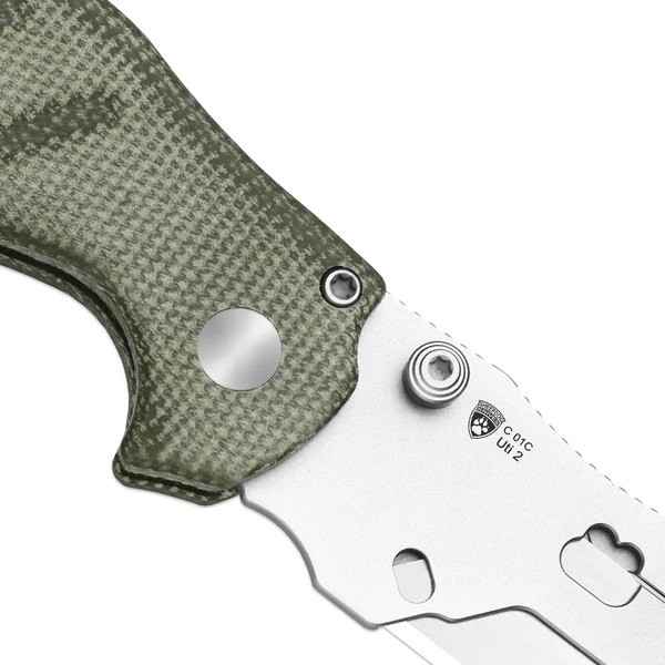 Kizer C01C Uti 2 Fixed Blade Knife Green Micarta Handle 5Cr15MoV
