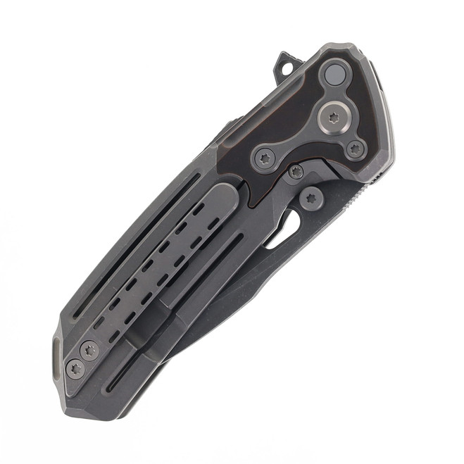 Reate T600 Terminator Folding Knife Titanium Dark Washed handle