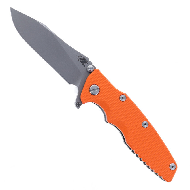 Hinderer Knives Eklipse Slicer Folding Knife Orange G10 Handle Working Finish Titanium S45VN Blade