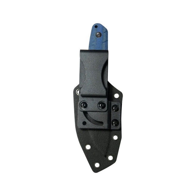 Kubey Microburst Fixed Blade Knife Blue Micarta Handle 14C28N