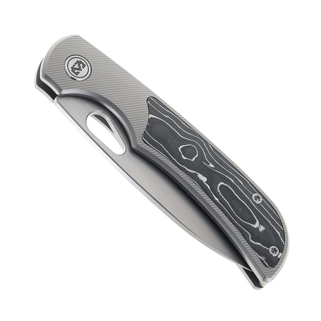Miguron Moyarl Folding Knife Titanium & Silver Foil Carbon Fiber