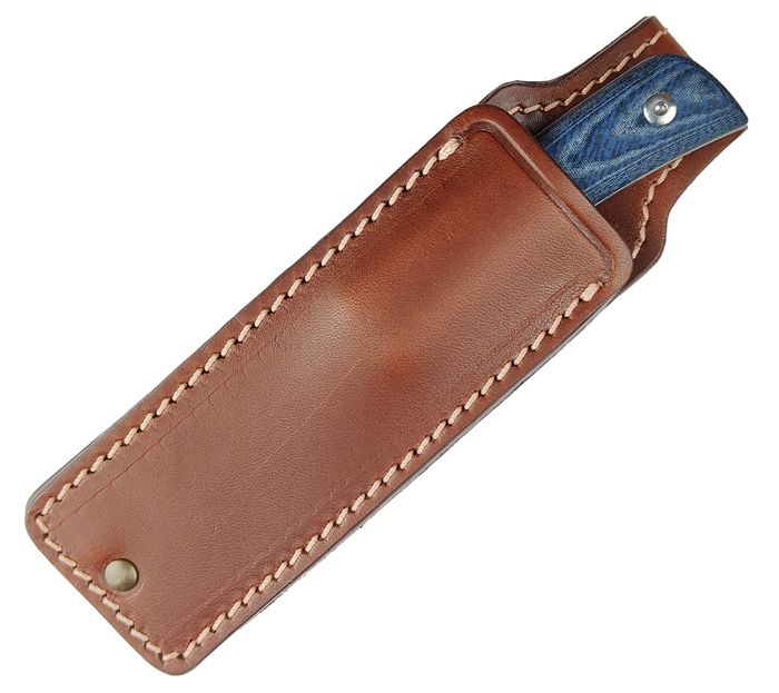 Straight Line Buster Fixed Blade Knife Denim Canvas Micarta Handle