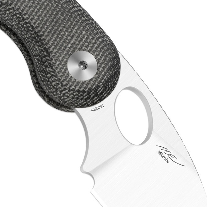 Kizer Microbe Folding Knife Black Norplex UltreX Micarta Handle