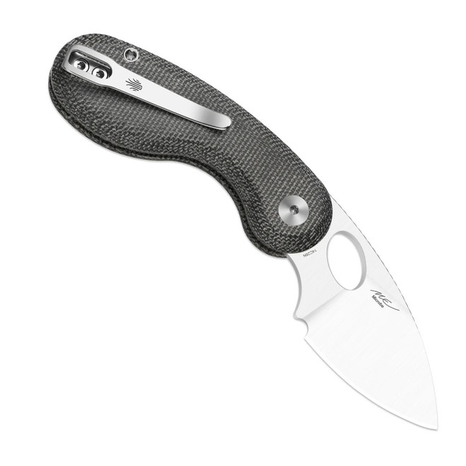 Kizer Microbe Folding Knife Black Norplex UltreX Micarta Handle