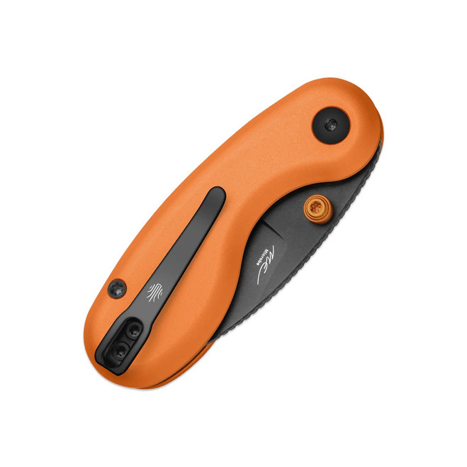 Kizer Microbe Folding Knife Orange Aluminum Handle 14C28N Drop